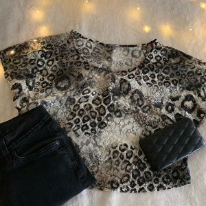 Leopard Print Crop Top
